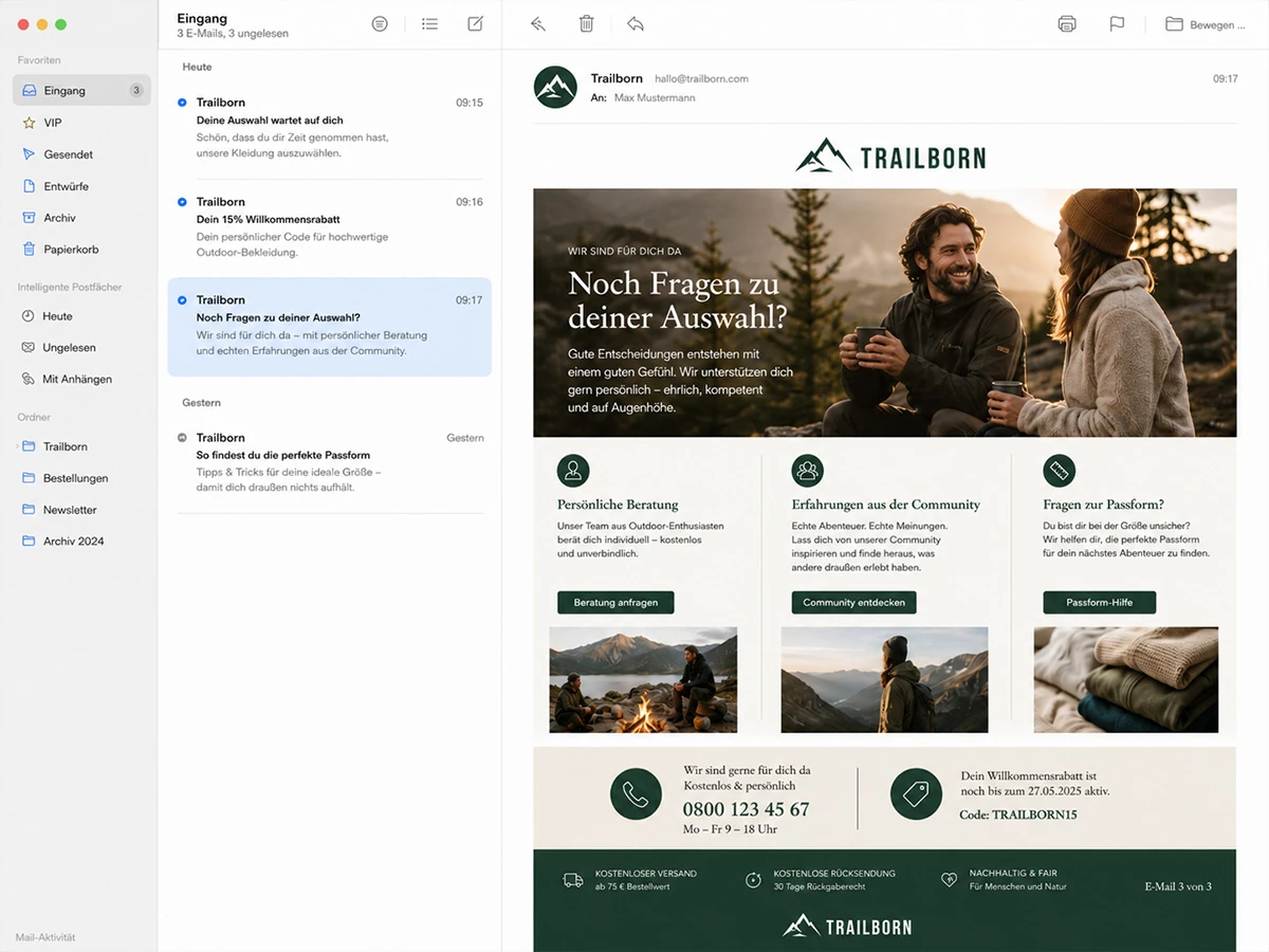 Mockup der dritten Nurturing-E-Mail
